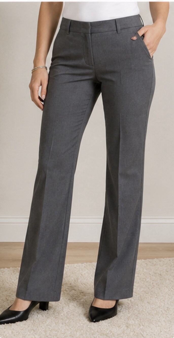Isaac Mizrahi for Target Womens Size 8 Gray Dress Pants Stretch Straight Leg